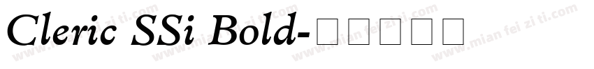 Cleric SSi Bold字体转换